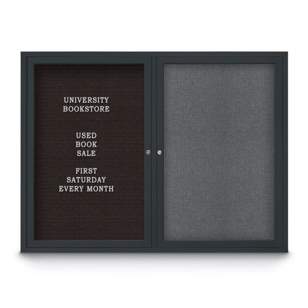 Corkboard, Med Grey/Black, 18" X 24"